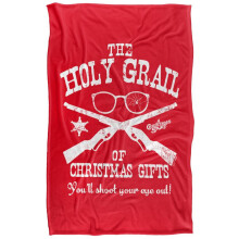 (152cm x 127cm, Red/White) A Christmas Story The Holy Grail Of Christmas Gifts Blanket