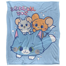 (147cm x 91cm, Multicoloured) Tom And Jerry Gokko Kitty Ride Blanket