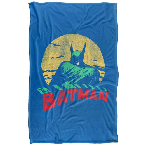 Batman (147cm x 91cm, Blue) Batman Moonlight Supersoft Blanket