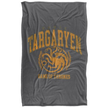 (147cm x 91cm, Multicoloured) Game Of Thrones House Targaryen Varsity Soft Touch Blanket