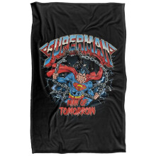 (152cm x 127cm, Multicoloured) Superman Man Of Tomorrow Chain Break Soft Touch Blanket