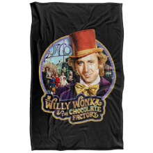 (147cm x 91cm, Multicoloured) Willy Wonka & The Chocolate Factory Contestants Soft Touch Blanket