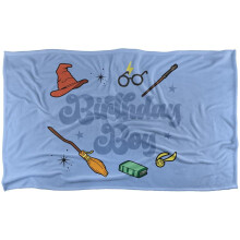 (147cm x 91cm, Multicoloured) Harry Potter Birthday Boy Soft Touch Blanket