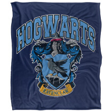 (152cm x 127cm, Navy) Harry Potter Hogwarts Ravenclaw Soft Touch Blanket