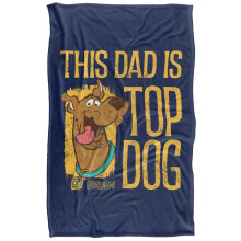 (152cm x 127cm, Multicoloured) Scooby Doo This Dad is Top Dog Blanket