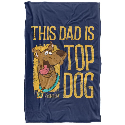 Scooby Doo (152cm x 127cm, Multicoloured) Scooby Doo This Dad is Top Dog Blanket