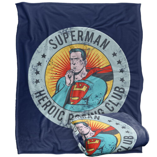 Superman (147cm x 91cm, Multicoloured) Superman Heroic Posing Club Blanket 1