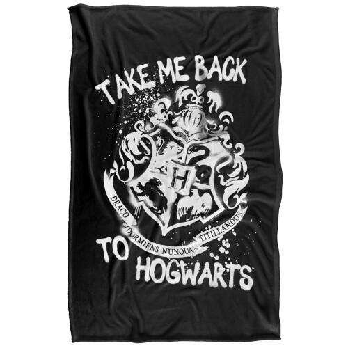Harry Potter (147cm x 91cm, Black) Harry Potter Take Me Back Spray Blanket