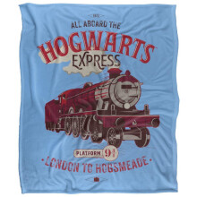 (147cm x 91cm, Multicoloured) Harry Potter Hogwarts Express Soft Touch Blanket