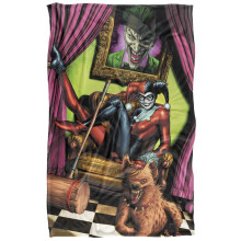 (91cm x 147cm, Multicoloured) Batman Harley Quinn Portrait Blanket