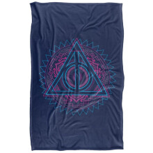 (147cm x 91cm, Multicoloured) Harry Potter Deathly Hallows Tech Blanket