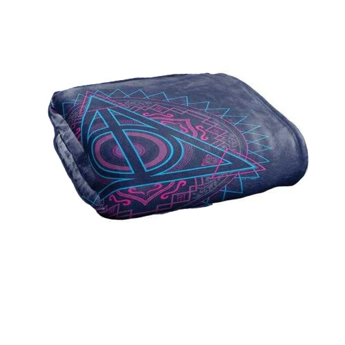Harry Potter (147cm x 91cm, Multicoloured) Harry Potter Deathly Hallows Tech Blanket 1