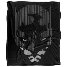 (147cm x 91cm, Black/White) Batman Lines Polyester Soft Touch Blanket