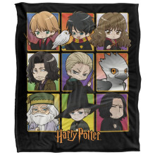(147cm x 91cm, Multicoloured) Harry Potter Anime Character Collage Blanket