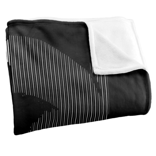 Batman (147cm x 91cm, Black/White) Batman Lines Polyester Soft Touch Blanket 2