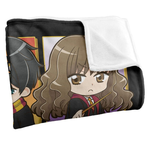 Harry Potter (152cm x 127cm, Multicoloured) Harry Potter Anime Character Collage Blanket 2