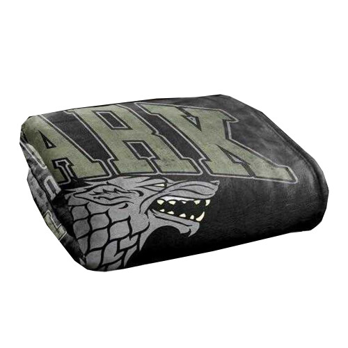 Game of Thrones (147cm x 91cm, Multicoloured) Game Of Thrones House Stark Varsity Polyester Blanket 1