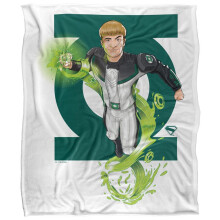 (147cm x 91cm, Multicoloured) Superman Green Lantern 2025 Logo Soft Touch Blanket