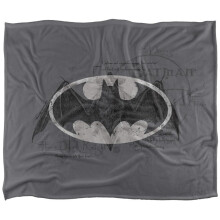 (127cm x 152cm, Grey) Batman Arcane Logo Blanket