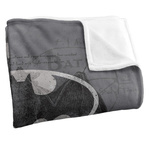 Batman (127cm x 152cm, Grey) Batman Arcane Logo Blanket 2