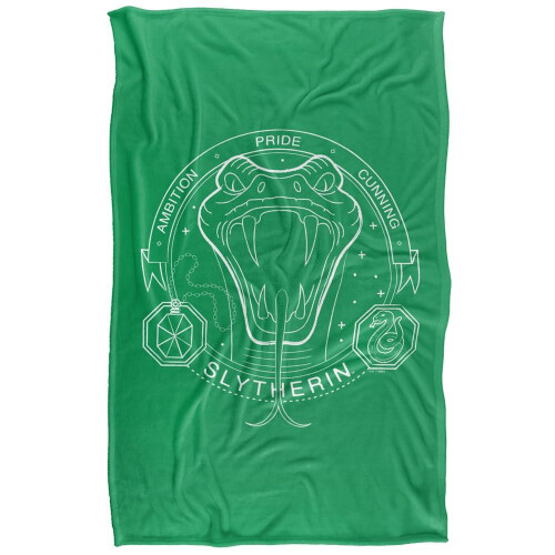 Harry Potter (152cm x 127cm, Multicoloured) Harry Potter Slytherin Soft Touch Blanket