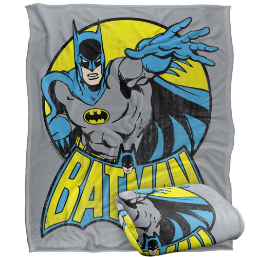 Batman (152cm x 127cm, Multicoloured) Batman Soft Touch Vintage Blanket 2