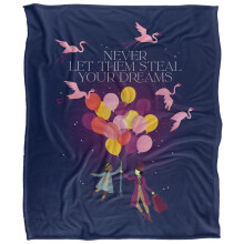 (147cm x 91cm, Multicoloured) Willy Wonka & The Chocolate Factory Never Let Them Steal Your Dreams Blanket