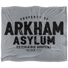 (91cm x 147cm, Grey) Batman Arkham Asylum Blanket