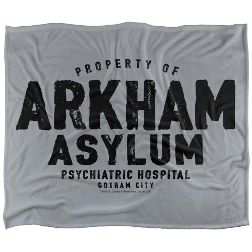 Batman (91cm x 147cm, Grey) Batman Arkham Asylum Blanket