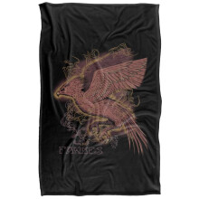 (152cm x 127cm, Multicoloured) Harry Potter Fawkes Pheonix Soft Touch Blanket