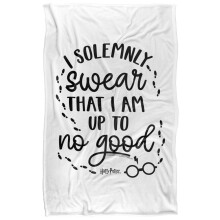(147cm x 91cm, White/Black) Harry Potter I Am Up To No Good Blanket