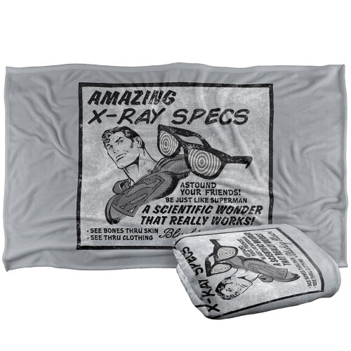 Superman (152cm x 127cm, Multicoloured) Superman Xray Specs Blanket 1