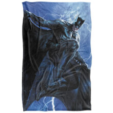 (91cm x 147cm, Multicoloured) Batman Leaping Down Blanket