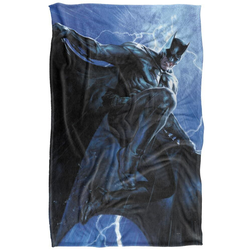 Batman (91cm x 147cm, Multicoloured) Batman Leaping Down Blanket
