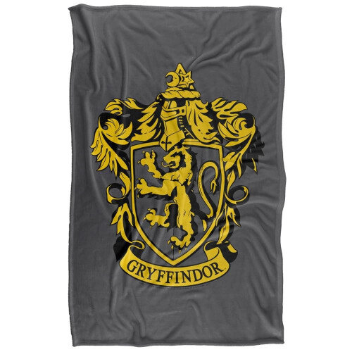 Harry Potter (147cm x 91cm, Grey) Harry Potter Gryffindor Crest Blanket