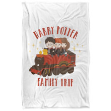 (147cm x 91cm, White) Harry Potter Family Trip Hogwarts Express Blanket