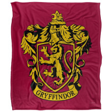 (152cm x 127cm, Red) Harry Potter Gryffindor Crest Blanket