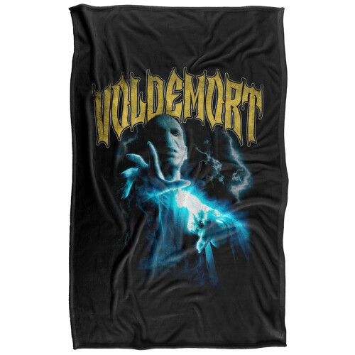 Harry Potter (152cm x 127cm, Black) Harry Potter Voldemort Lightning Soft Touch Blanket