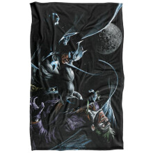(127cm x 152cm, Multicoloured) Batman The Joker Distressed Blanket