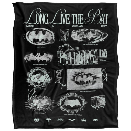 Batman Batman Soft Touch Grunge Logo Blanket