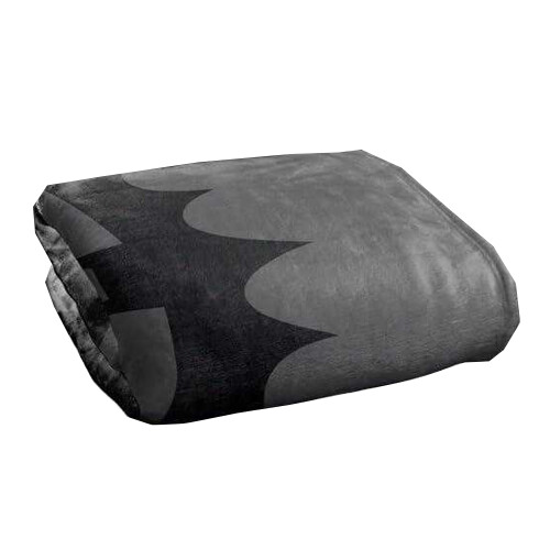 Batman (91cm x 147cm, Grey/Black) Batman Caped Crusader Logo Blanket 1