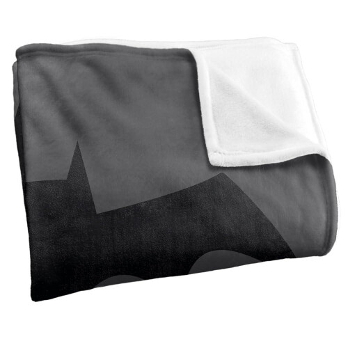 Batman (127cm x 152cm, Grey/Black) Batman Caped Crusader Logo Blanket 2