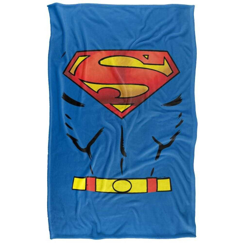 Superman (147cm x 91cm, Multicoloured) Superman Costume Soft Touch Blanket
