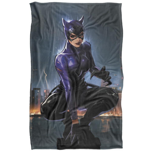 Batman (127cm x 152cm, Multicoloured) Batman Catwoman Perch Blanket