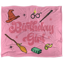 (147cm x 91cm, Pink) Harry Potter Birthday Girl Blanket