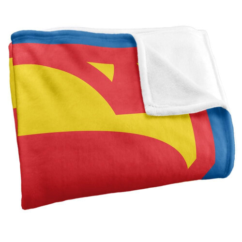 Superman (147cm x 91cm, Multicoloured) Superman 1970 Shield Blanket 2