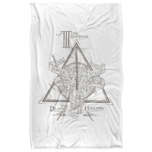 (147cm x 91cm, White) Harry Potter Three Brothers Deathly Hallows Blanket