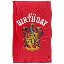 (147cm x 58cm, Red) Harry Potter It's My Birthday Gryffindor Blanket