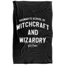 (147cm x 91cm, Black) Harry Potter Witchcraft And Wizardry Blanket