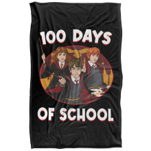 (152cm x 127cm, Black) Harry Potter 100 Days Of School Blanket